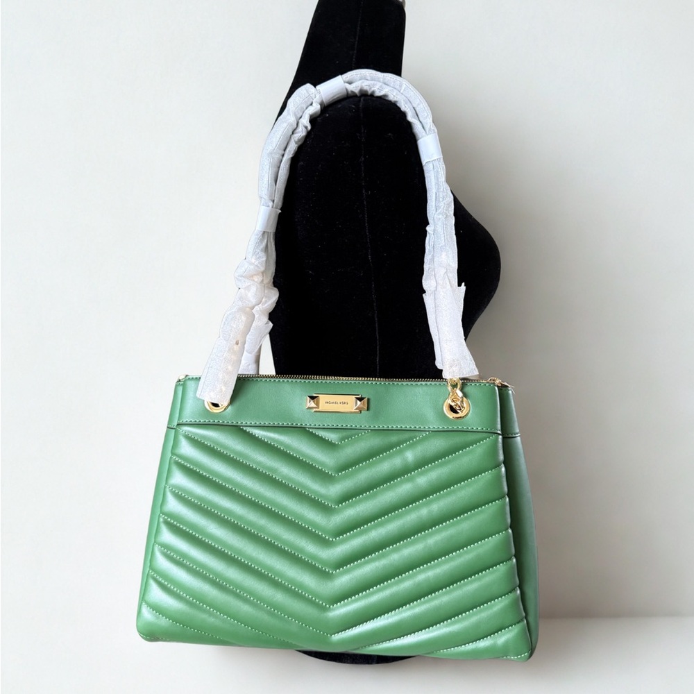 MICHAEL KORS Whitney Medium Chain Shoulder Tote in Fern Green NWT & Dust Bag - Picture 5 of 12